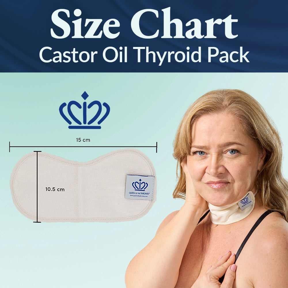 Thyroid Castor Oil Pack Kit + Organic Castor Oil 100mL