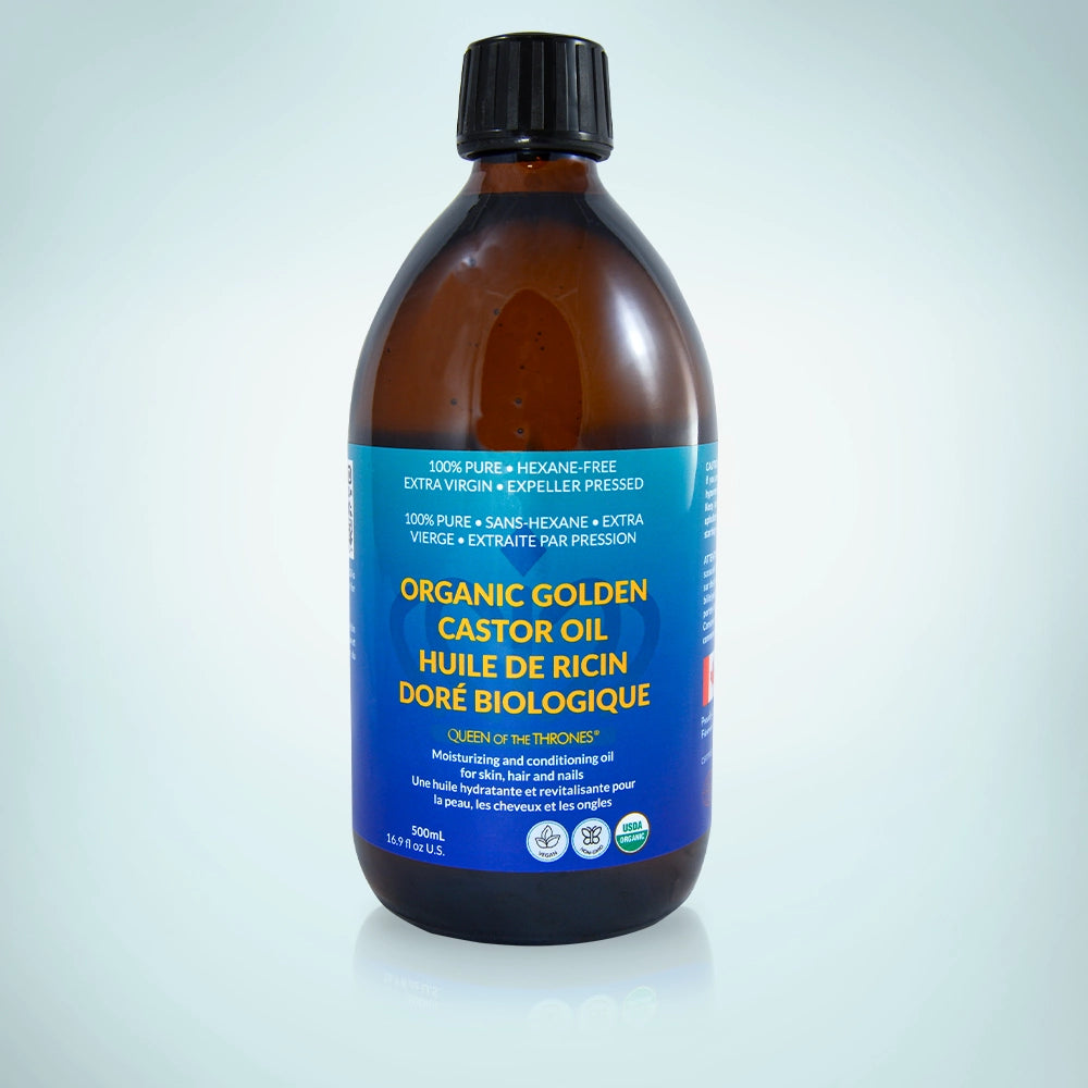 Organic Castor Oil 500mL | 100% Pure, Hexane-Free, Extra Virgin